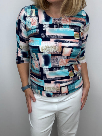 ROISIN peachy feeling style top 3/4 sleeves