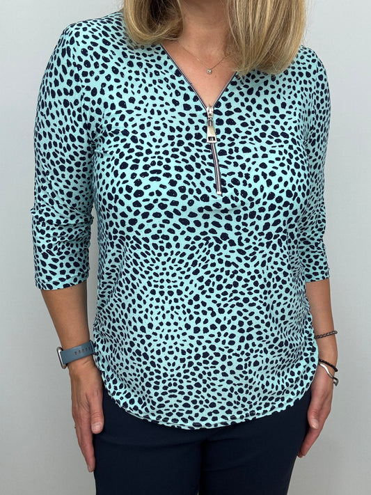 BONNIE 3/4 sleeve zip top