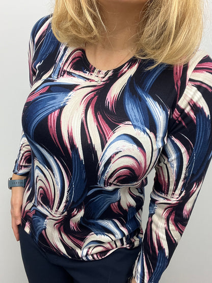 LORETTA fine knit style top long sleeve