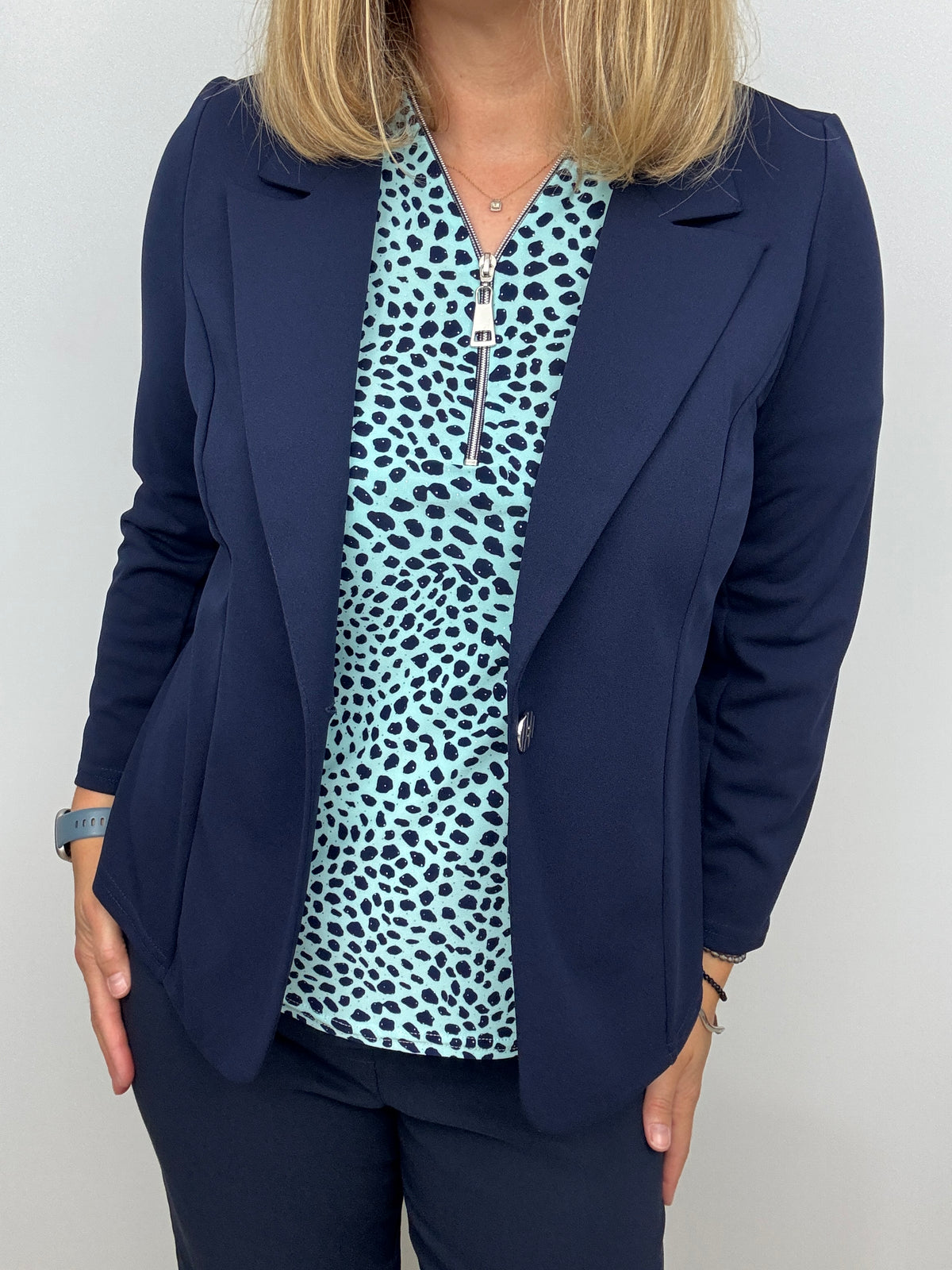 BONNIE 3/4 sleeve zip top