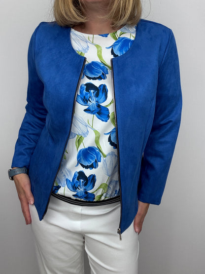 Royal Blue Suedette jacket
