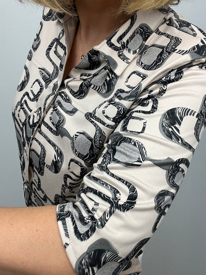 GRAINNE button down blouse with collar - sizes 14-24