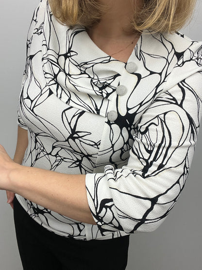 AVRIL top with pleated neckline