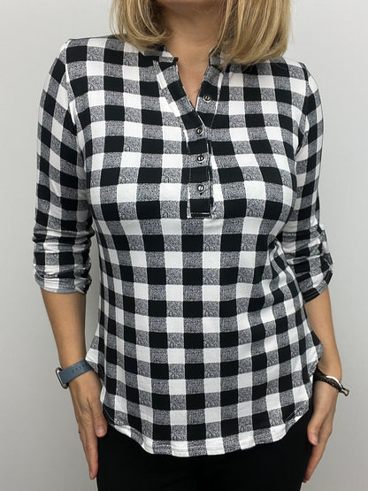 BILLIE stand-up collar top