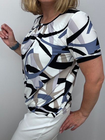 CELESTE top with gently elasticated hem
