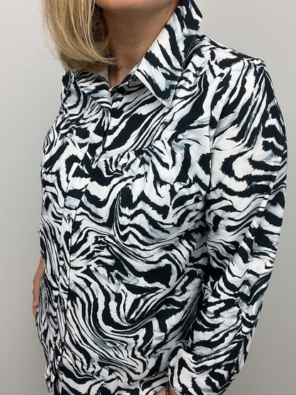 NOVA zebra print blouse