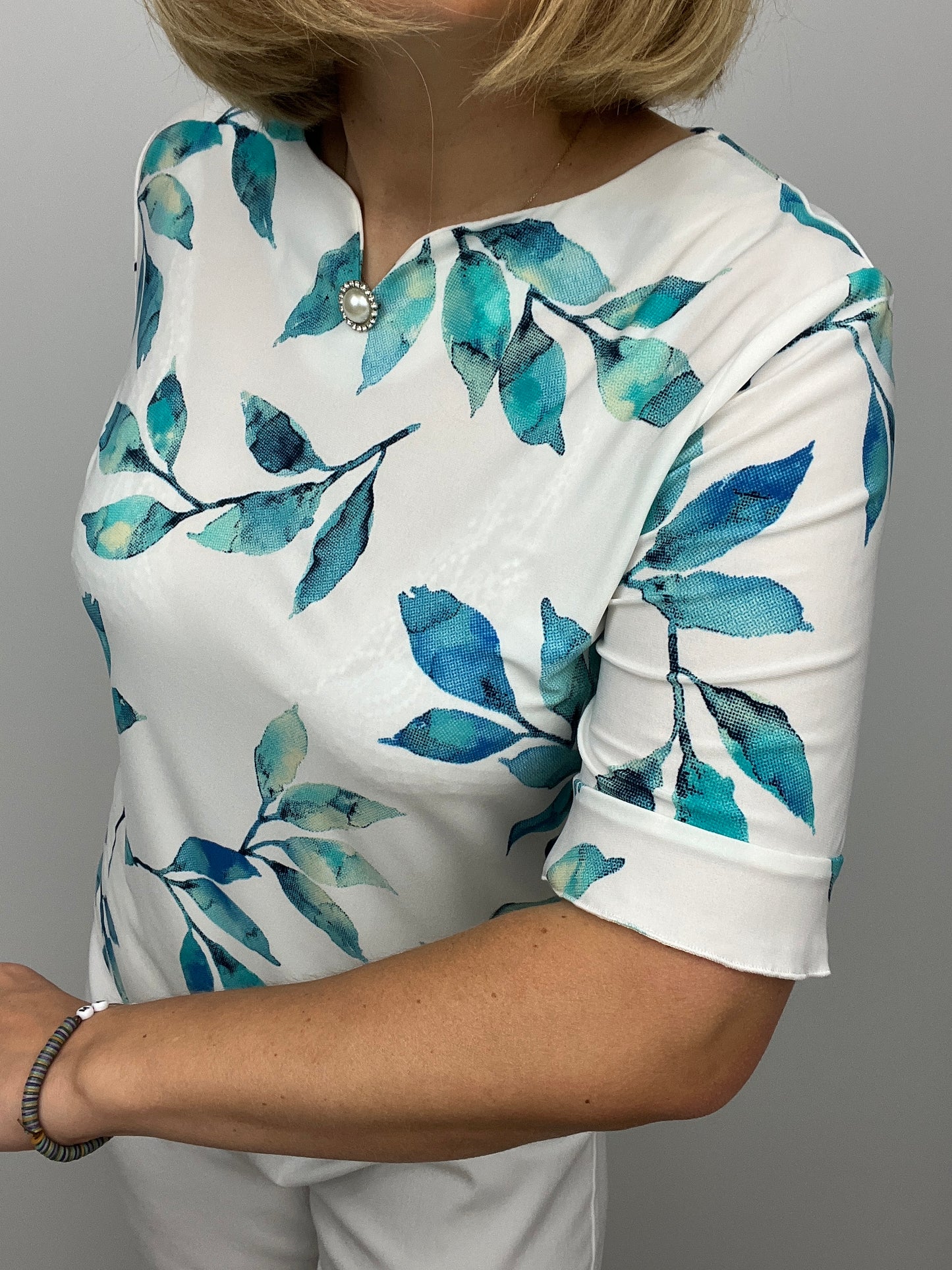 Lorna leaf print top