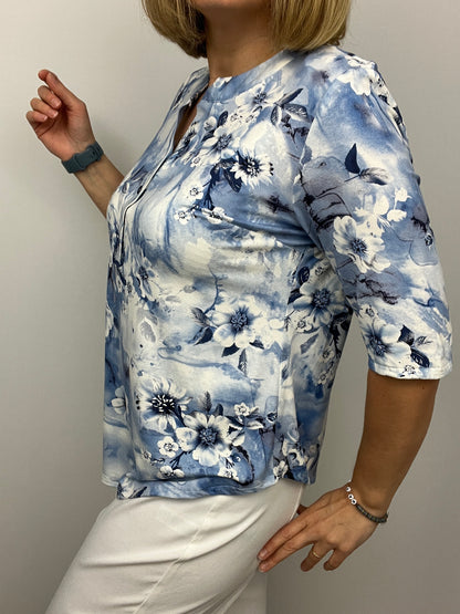 LAUREN stand-up collar blouse - sizes 16-26