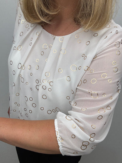 CONNIE top with gently elasticated hem