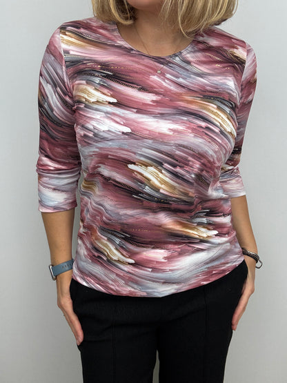 WENDY peachy feeling style top 3/4 sleeves