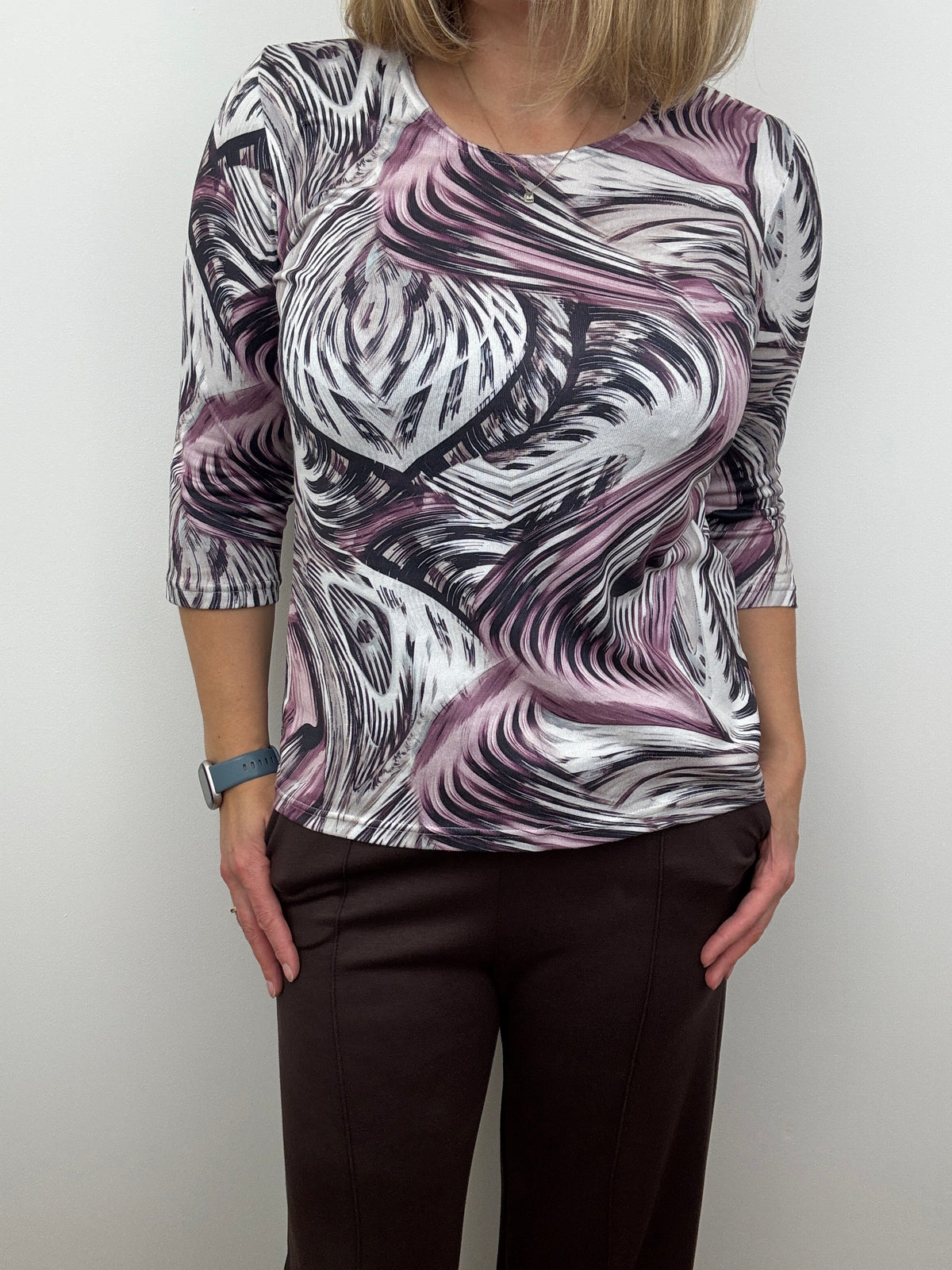 DREW fine knit style top