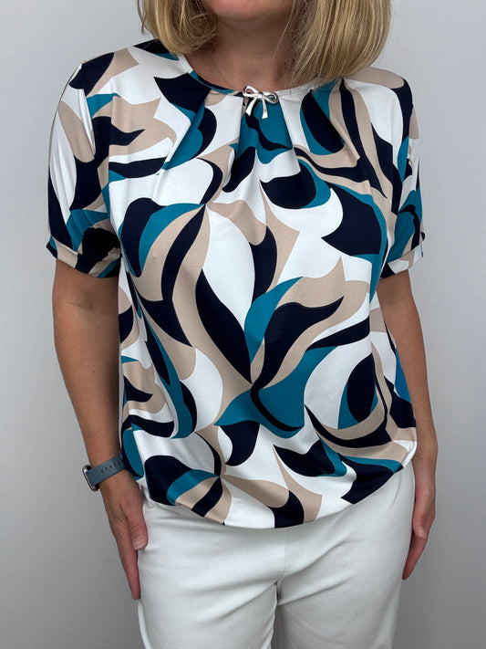 EUNICE top with gently elasticated hem