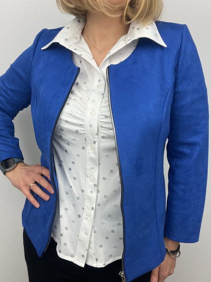 Suedette jacket blue