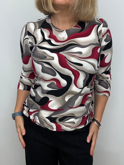 LYNDA peachy feeling style top 3/4 sleeves