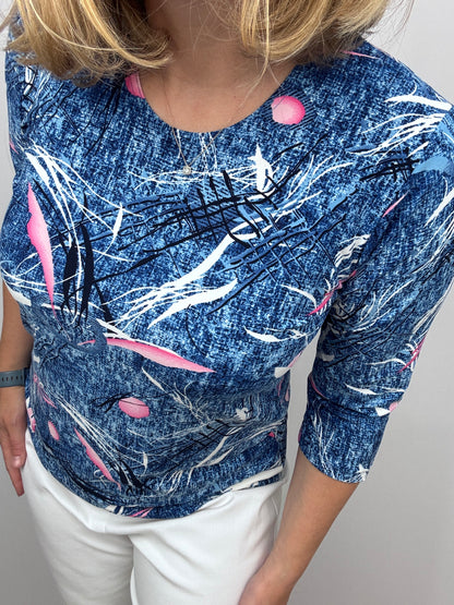 HARPER peachy feeling style top 3/4 sleeves