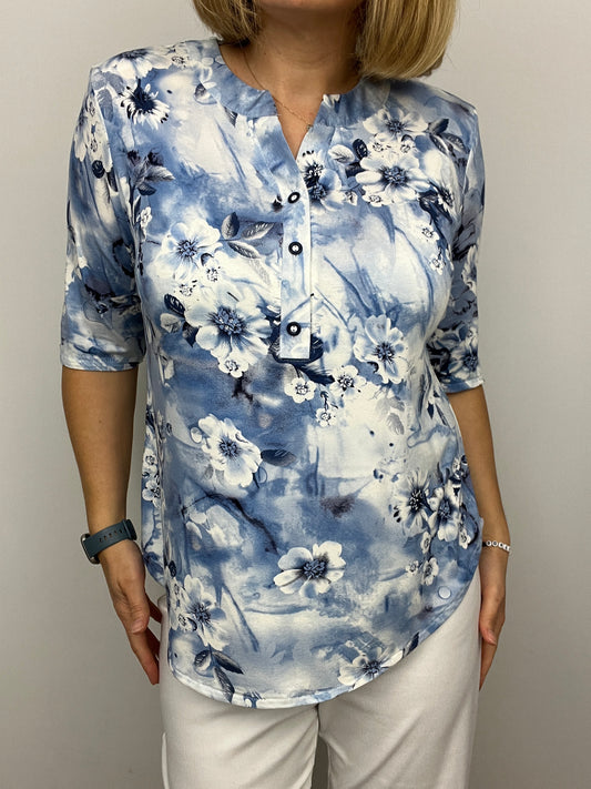 LAUREN stand-up collar blouse - sizes 16-26