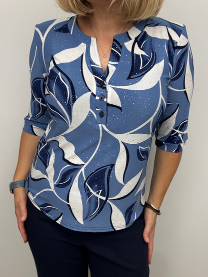 SINEAD top with 3 buttons