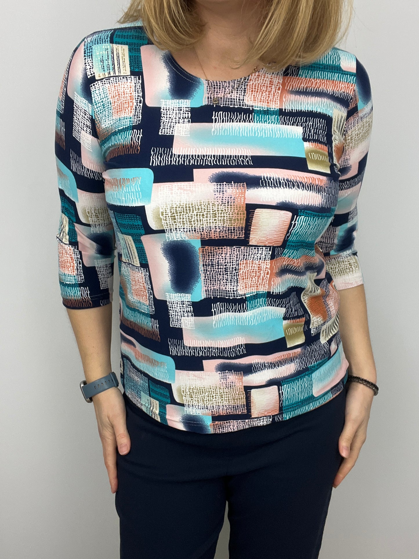 ROISIN peachy feeling style top 3/4 sleeves