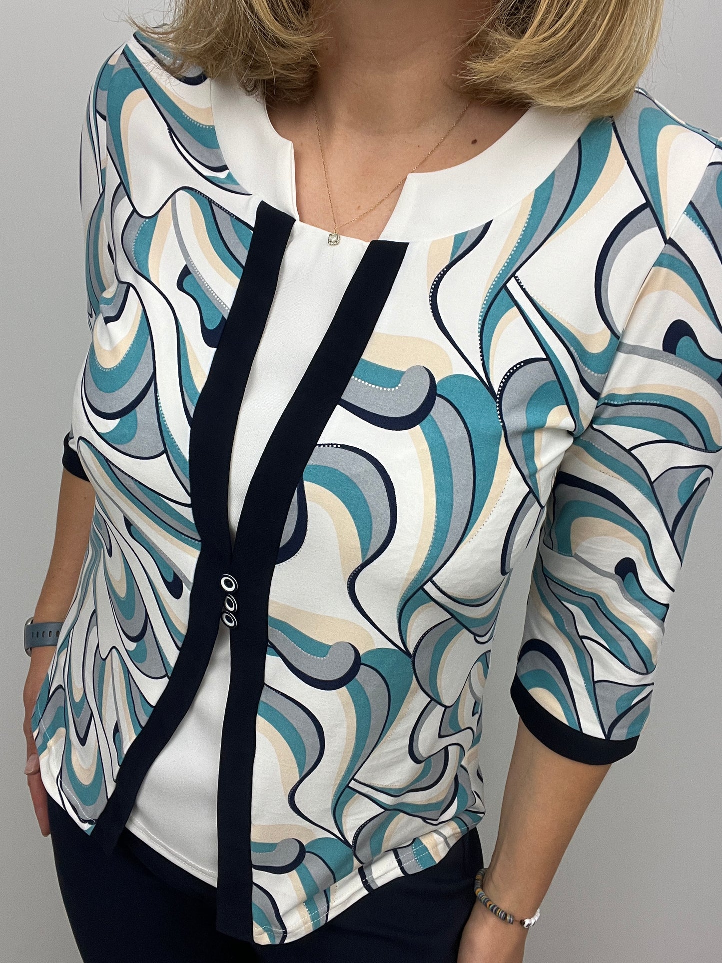 GWENDOLINE twin-set effect top