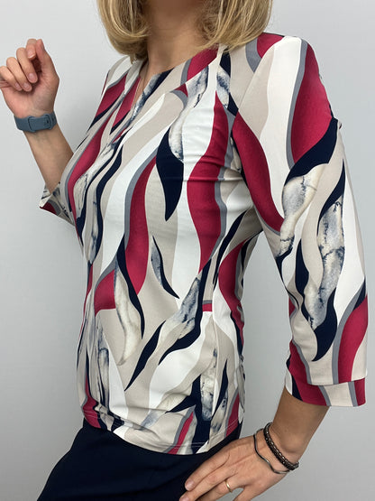 ANGELINA top with mini v-neck