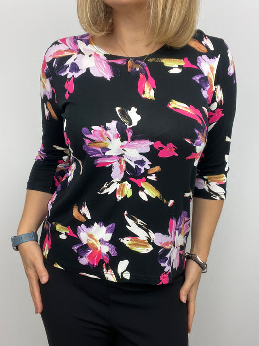 MARTINA cotton feel style top 3/4 sleeves