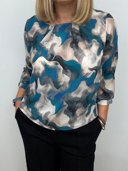 EMILY top with gently elasticated hem