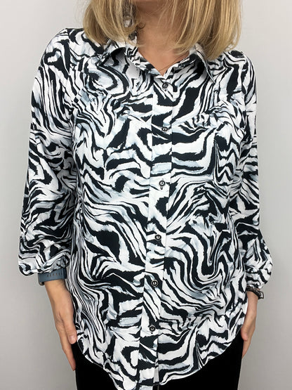 NOVA zebra print blouse