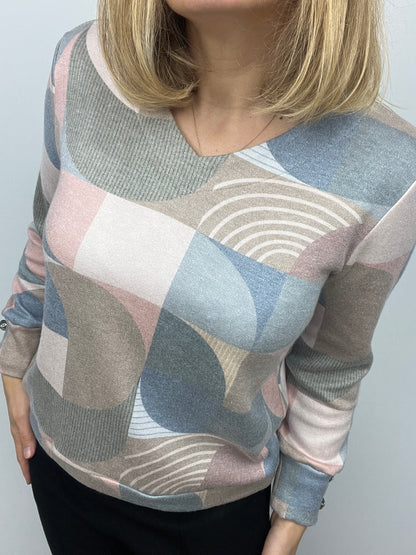MEREDITH subtle v-neck soft jumper