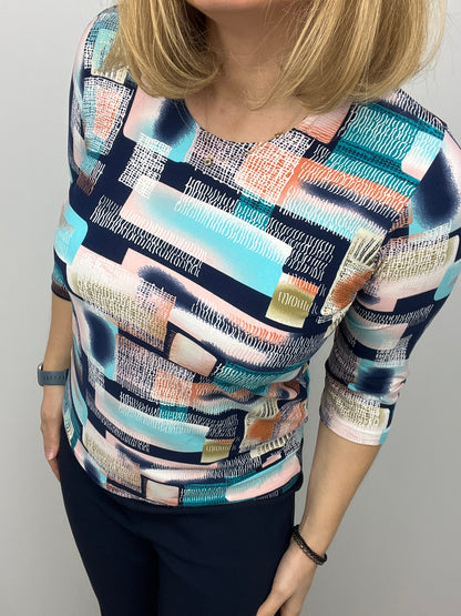 ROISIN peachy feeling style top 3/4 sleeves