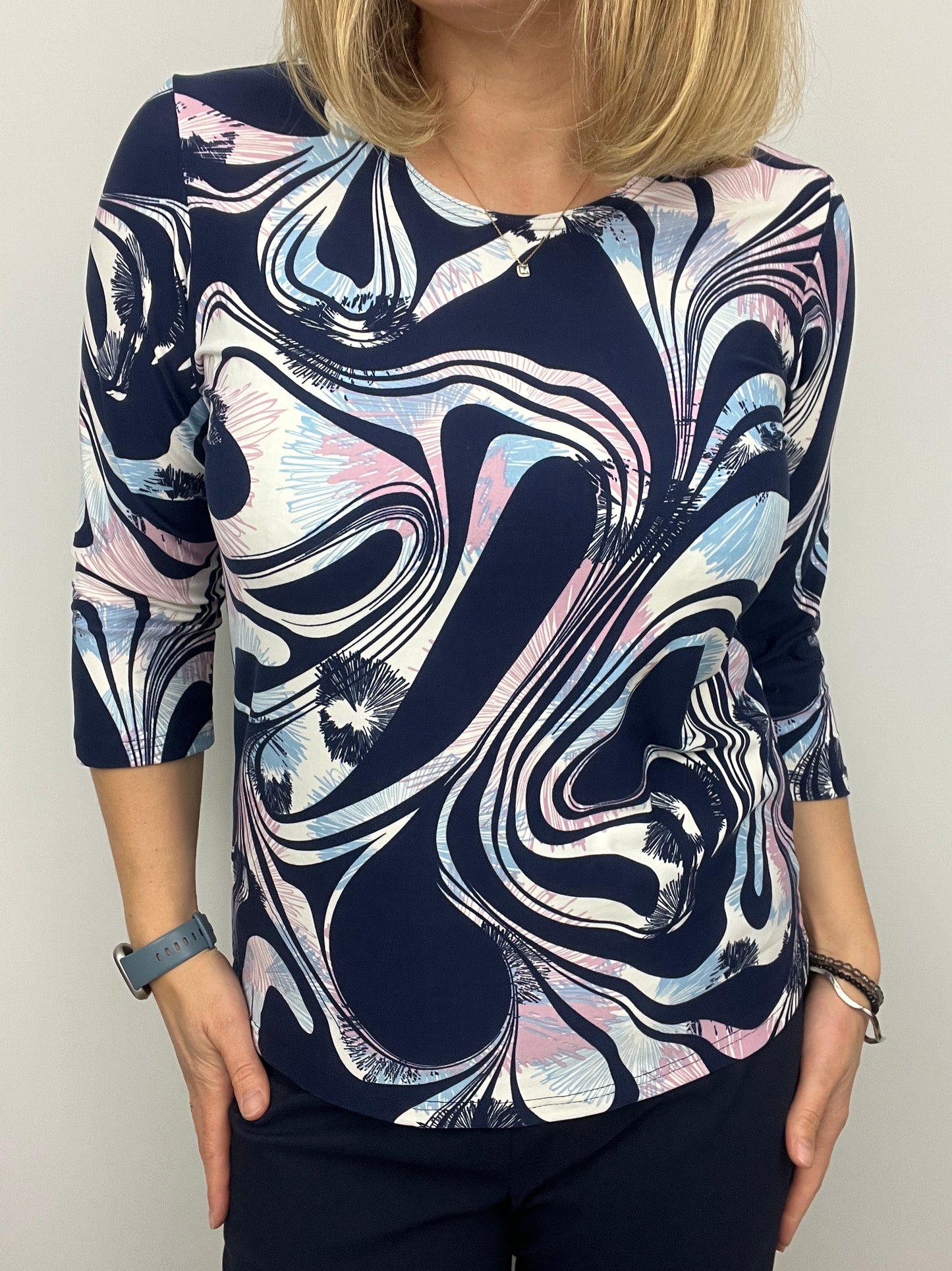 JACKIE peachy feeling style top 3/4 sleeves