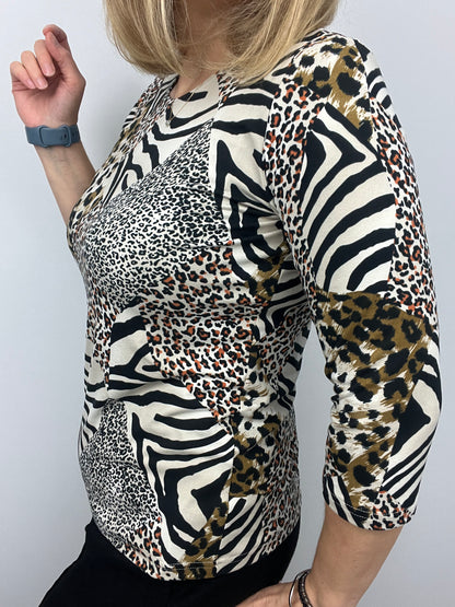 SIENNA peachy feeling style top 3/4 sleeves