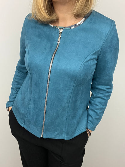 Teal Suedette jacket