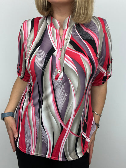 HOLLY stand-up collar blouse