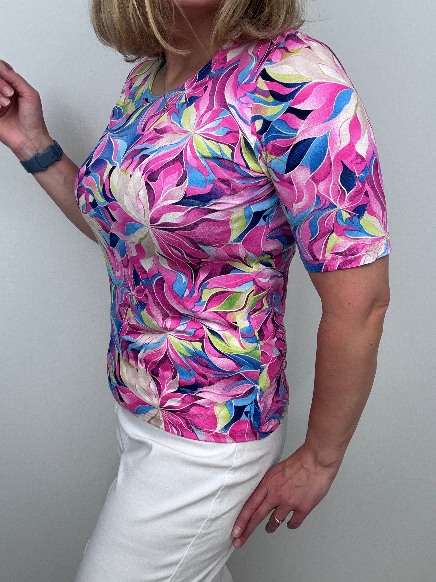POLLY cotton feel style top short sleeve