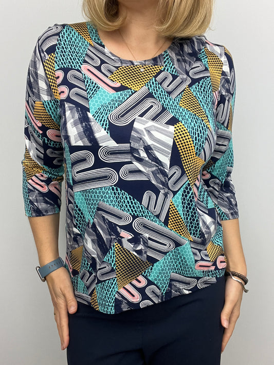 MARGARET cotton feel style top 3/4 sleeves