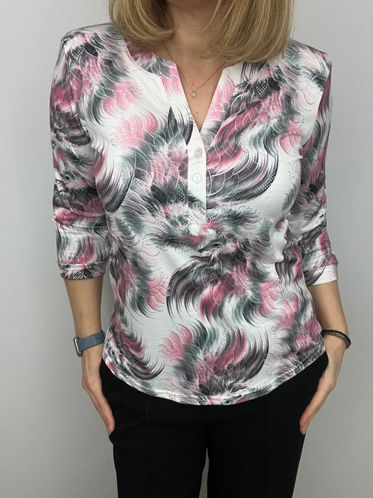 LOUISE top with 3 buttons