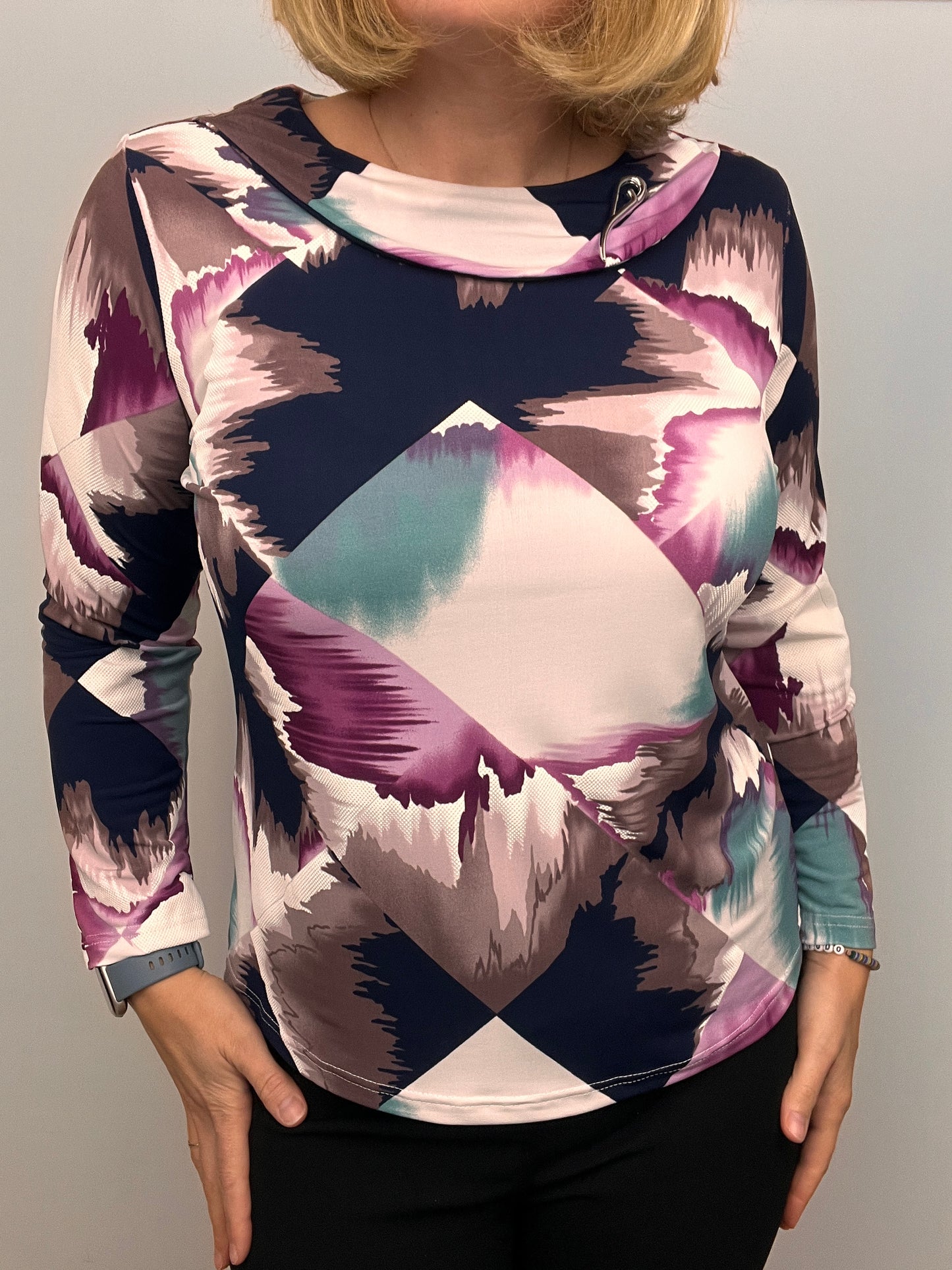 GINA Top with flat cowl neck