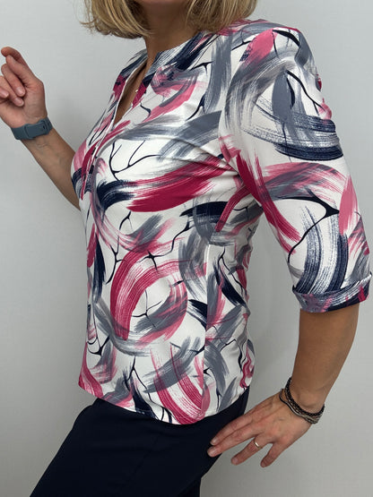 SIOBHAN top with 3 buttons