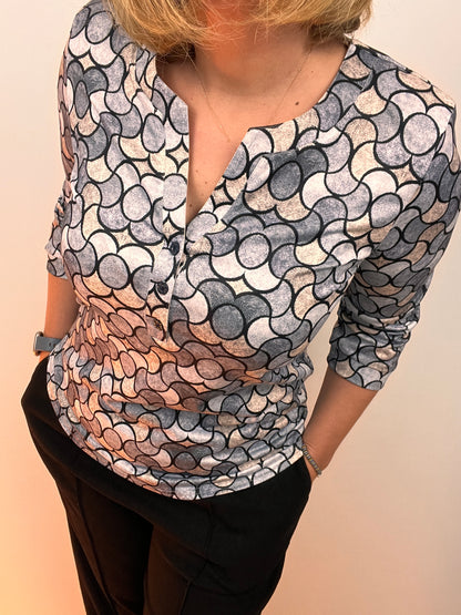 SHEILA top with 3 buttons