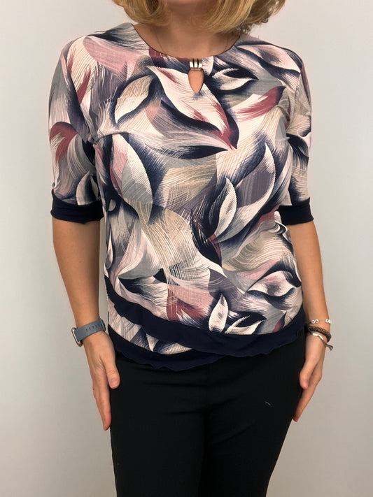 DANIELLE keyhole neckline top