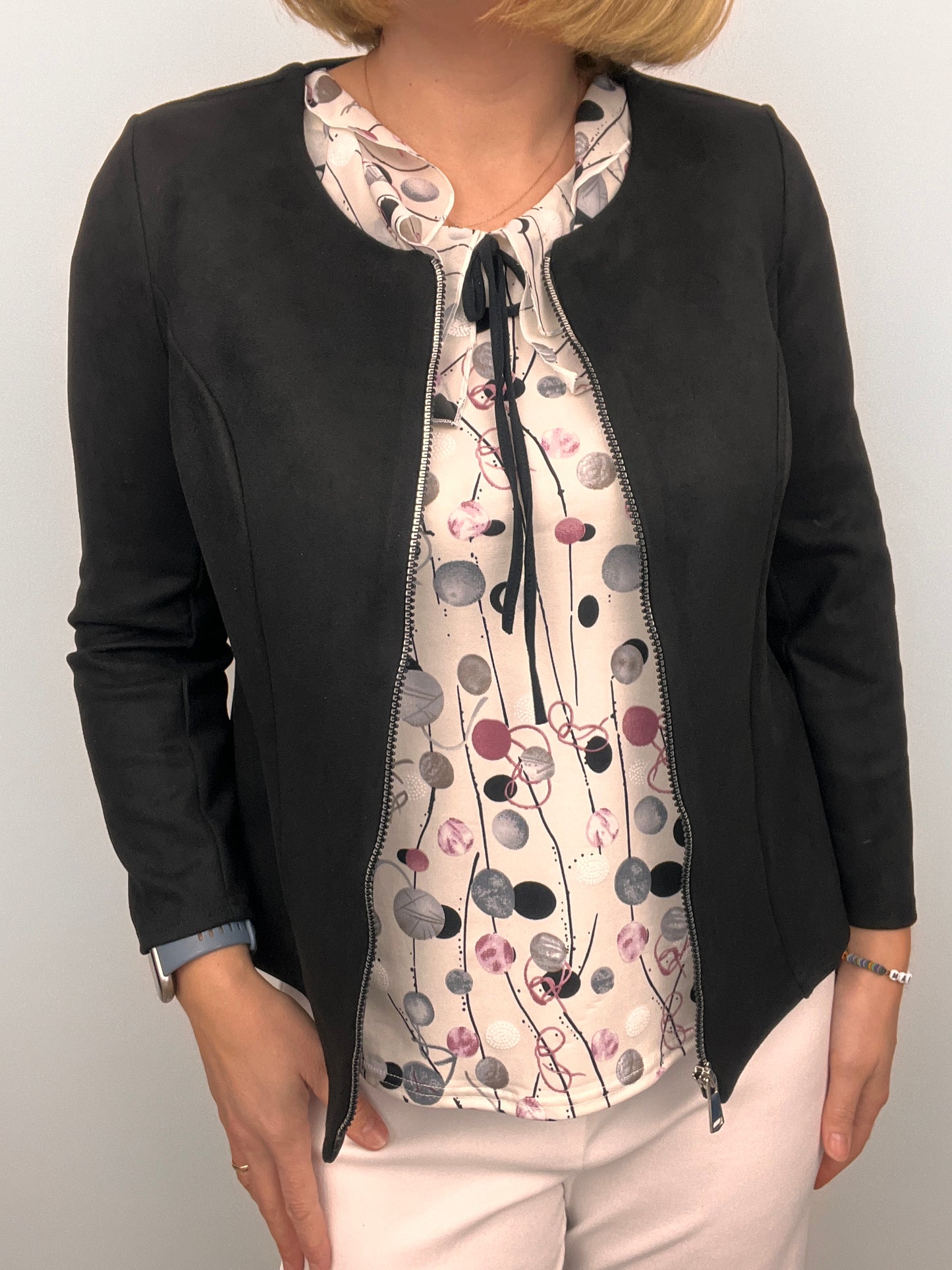 Faux Suede jacket black