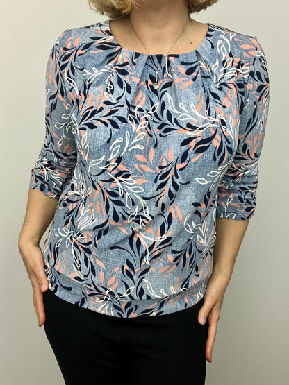 SHARON relaxed fit top with wide band hem