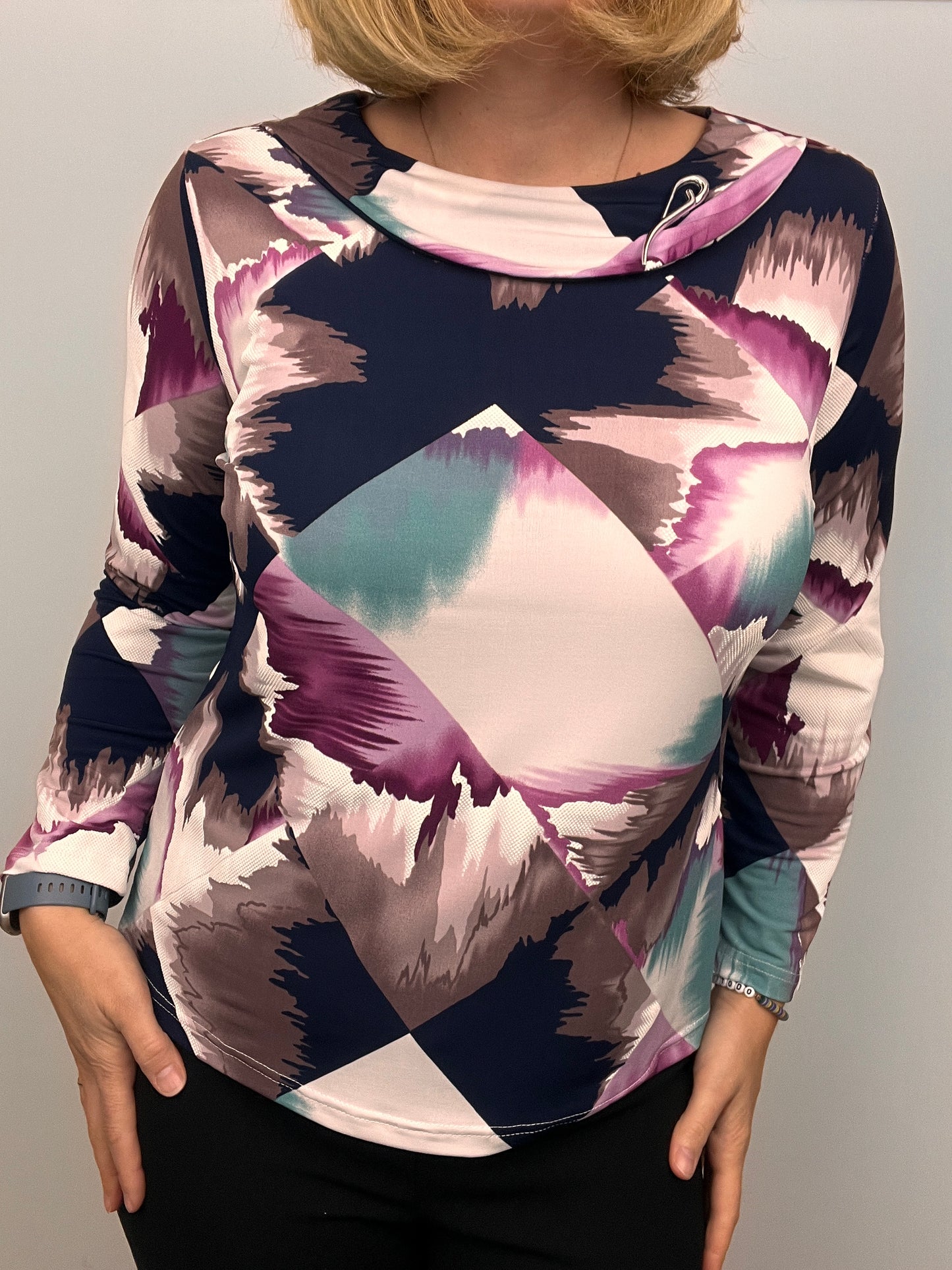 GINA Top with flat cowl neck