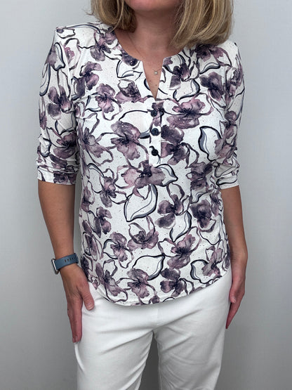 ISABELLA top with 3 buttons