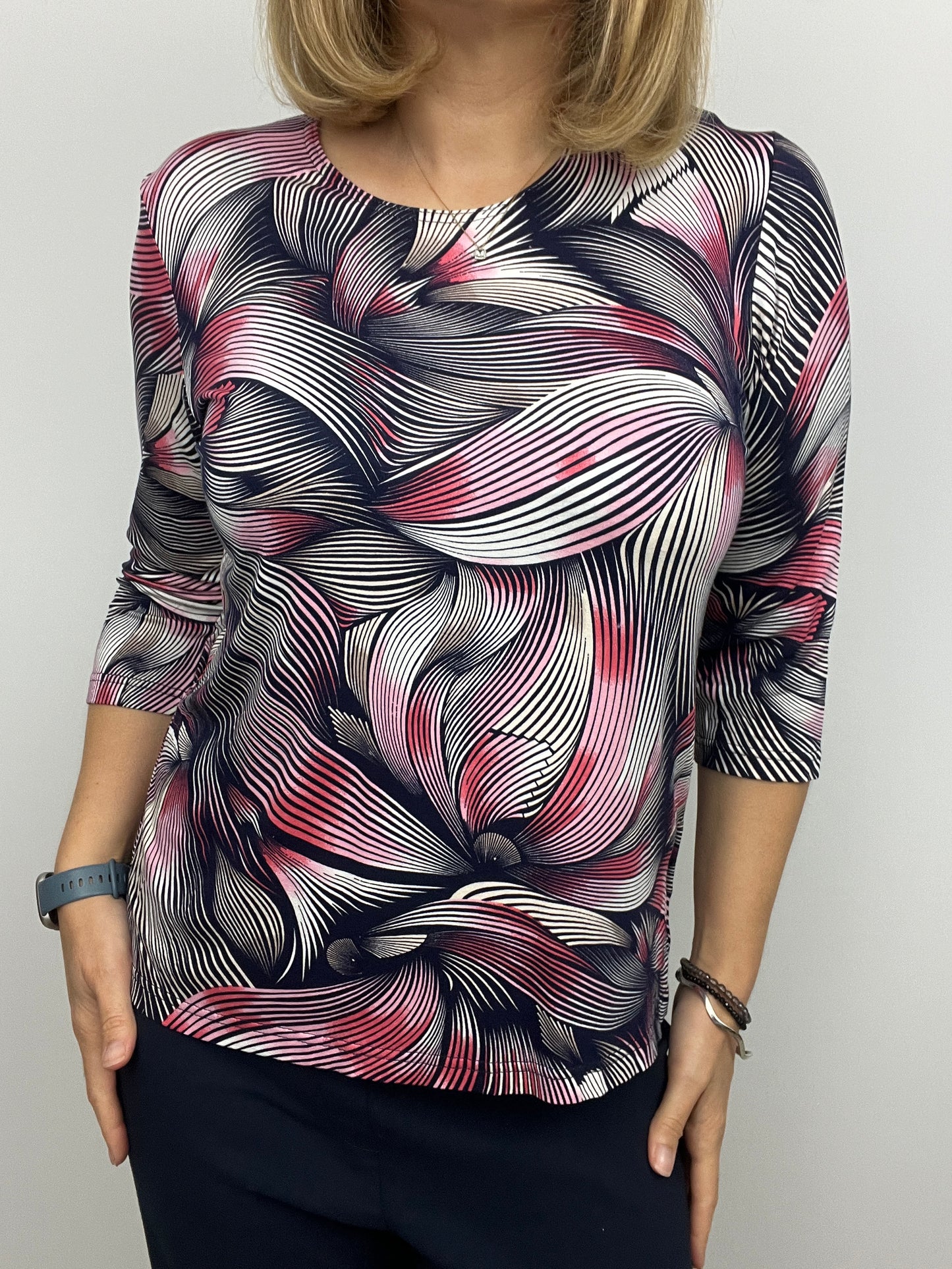 CASSIDY cotton feel style top 3/4 sleeves