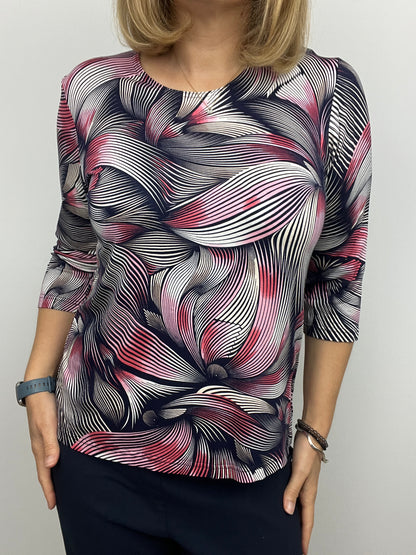 CASSIDY cotton feel style top 3/4 sleeves