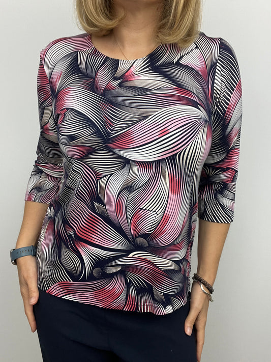 CASSIDY cotton feel style top 3/4 sleeves