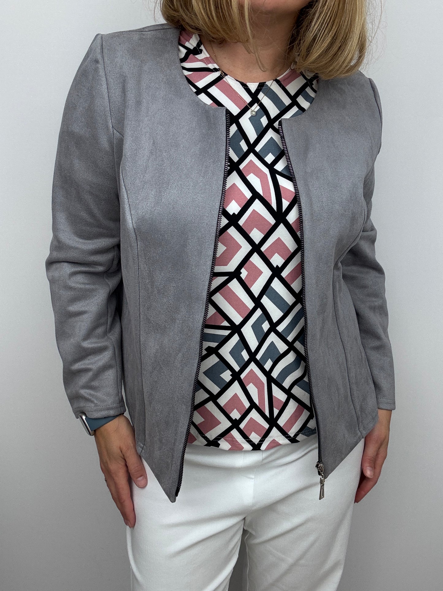 JANE peachy feeling style top 3/4 sleeves