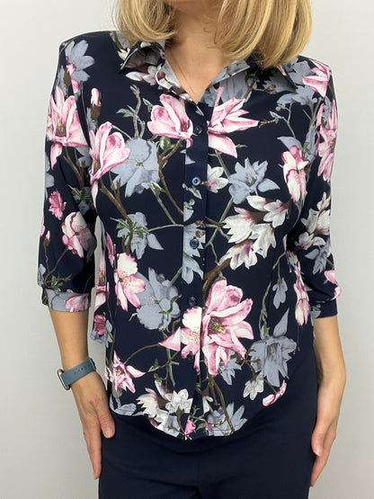 TARA button down blouse without ruching