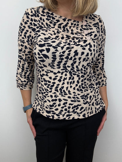 DEBRA top with pleated neckline
